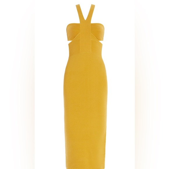 BCBGMaxazria Merigold Abigail Halter Midi Dress - Picture 3 of 10